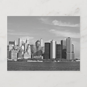 USA Cityscape: New York Skyline #2 [Gråskala] Vykort