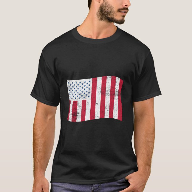 Usa Civil Flag Of Peacetime Â€“ American States T Shirt (Framsida)