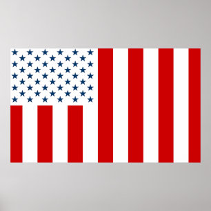 USA Civil Flagga of Peacetime Poster