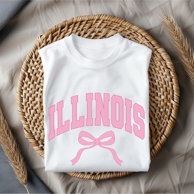 USA College Illinois Shirt, Birthday Gift för henn T Shirt (Illinois football shirt, Illinois State gift, Illinois Game Day tee, USA collegiate shirt, patriotic)