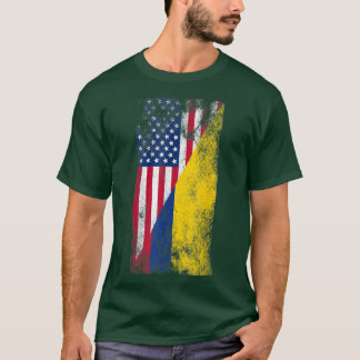 USA Colombia FlagsUnited States of America, Colomb T Shirt