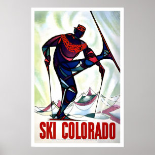 USA Colorado Aspen Klippiga bergen Vintersport Poster