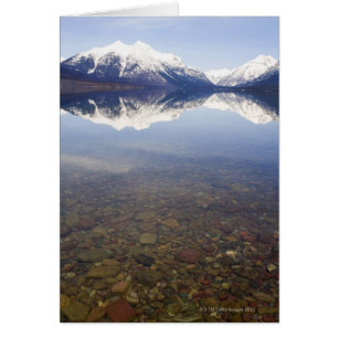USA, Colorado, bergsområden reflekterade i sjö Hälsningskort