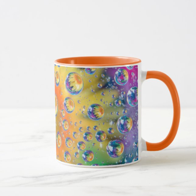 USA, Colorado, Lafayette. Vatten bubblar på glas 2 Mugg (Höger)