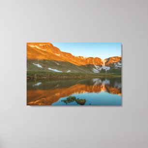USA, Colorado, Mt. Evans. Summit Lake-reflektion Canvastryck