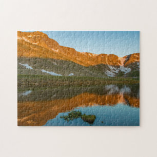 USA, Colorado, Mt. Evans. Summit Lake-reflektion Pussel