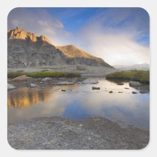 USA, Colorado, Rocky Mountain NP. Fyrkantigt Klistermärke