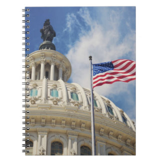 USA, Columbia, Washington DC, Capitolium Anteckningsbok Med Spiral