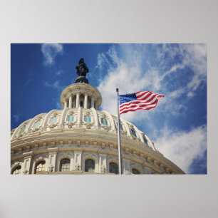 USA Columbia, Washington DC, huvudstadbyggnad Poster