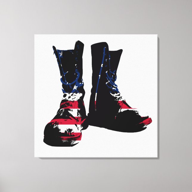 USA Combat Boots Canvastryck (Framsida)