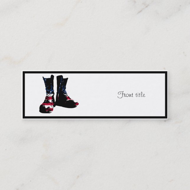 USA Combat Boots Mini Visitkort (Framsida)