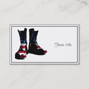 USA Combat Boots Visitkort