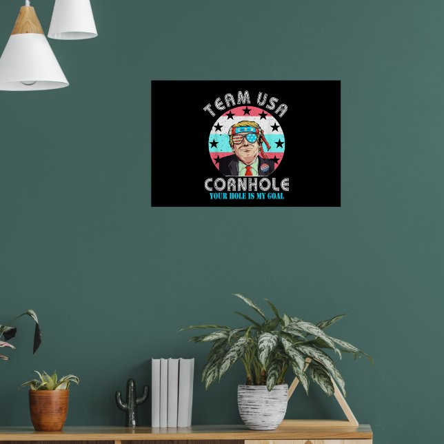 USA Cornhole Lag Cornhole Roligt Cornhole Poster (Vardagsrum 1)