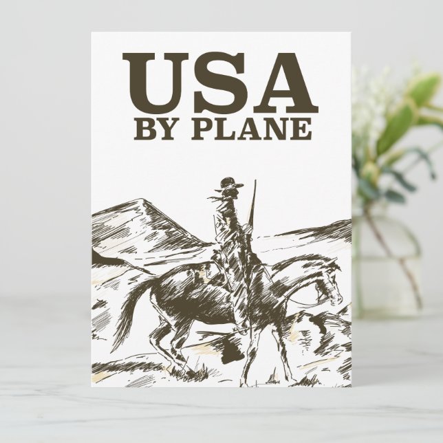 USA Cowboy Resa affisch (Stående Fram)
