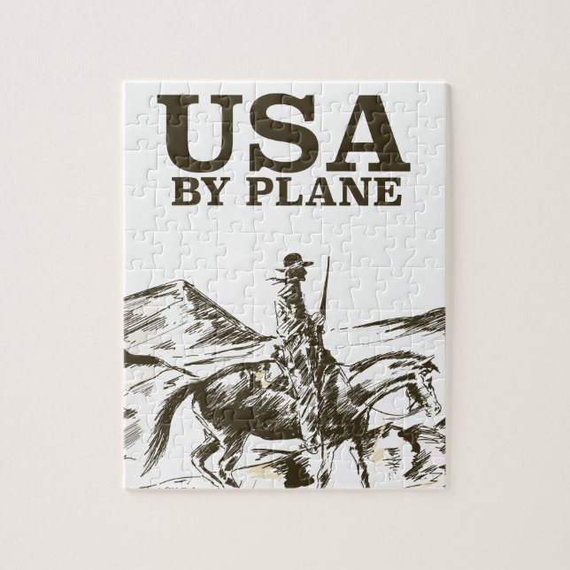 USA Cowboy Resoraffisch Pussel (Vertikal)