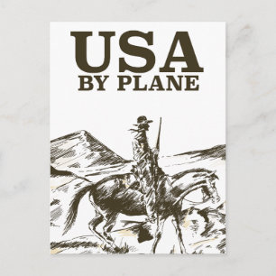 USA Cowboyreseaffisch Vykort