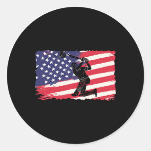 Usa Cricket Jersey Amerika Cricket Runt Klistermärke