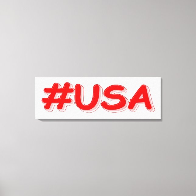 "#USA" Cute Design Köp nu Canvastryck (Framsida)
