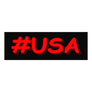 "#USA" Cute Design Köp nu Fototryck