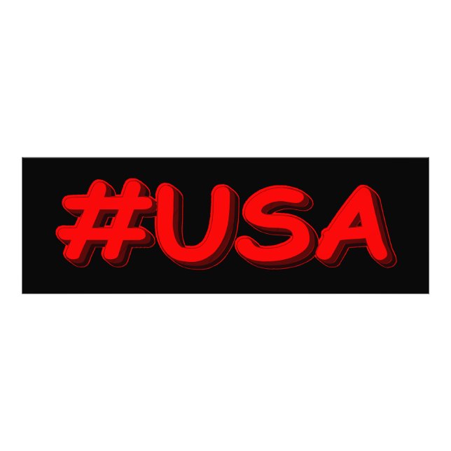 "#USA" Cute Design Köp nu Fototryck (Framsidan)