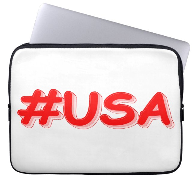"#USA" Cute Design Köp nu Laptop Fodral (Framsidan)