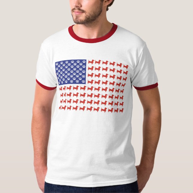 USA Dachshund Tee (Framsida)