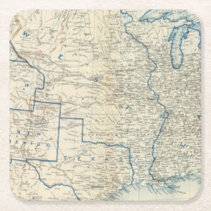 USA December 1860 Underlägg Papper Kvadrat