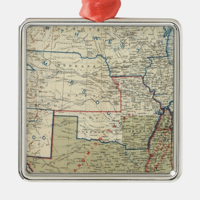 USA December 1863 Julgransprydnad Metall (Framsidan)
