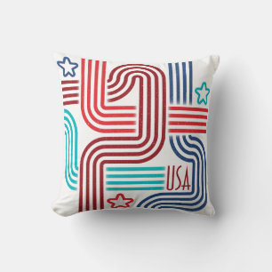 USA Deco-ränder - Amerikas 250-årsjubileum Kudde