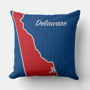 USA Delaware State Patriotic Stars och stripes Kar Kudde