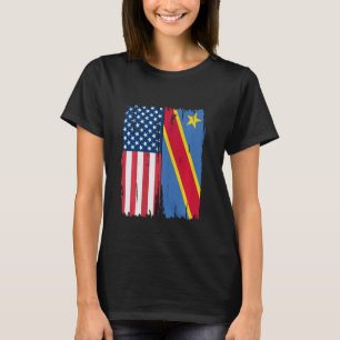 USA Demokratiska halvamerikanska Flagga Roots T Shirt