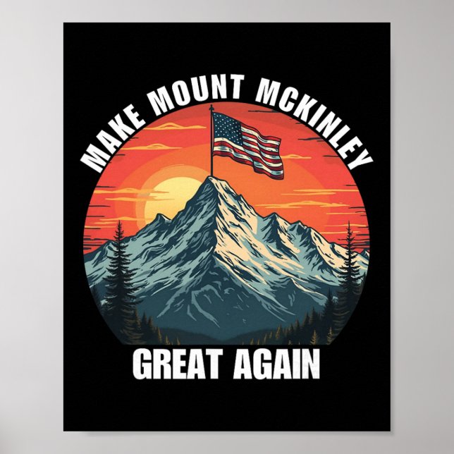 Usa Denali National Park Mount Mckinley Mount Dena Poster (Framsidan)