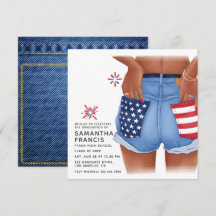 USA Denim Flickor Examen Fests Inbjudan