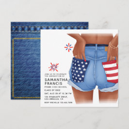 USA Denim Flickor Examen Fests Inbjudan