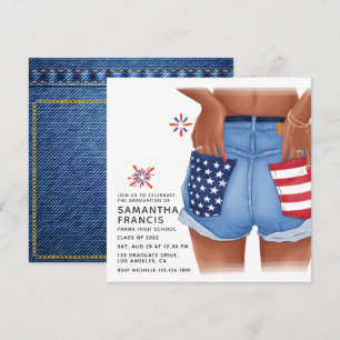 USA Denim Flickor Examen Fests Inbjudan