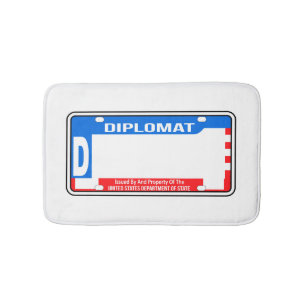 USA Diplomatic License Plank Blank Badrumsmatta
