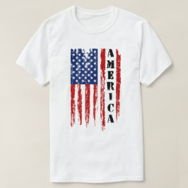 USA Distessed American Flagga T Shirt