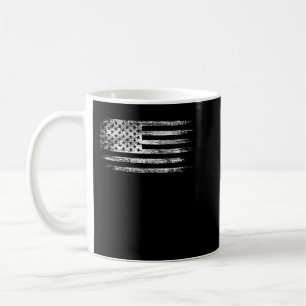 USA Distress Flagga Manar T Shirt Patriotic Americ Kaffemugg