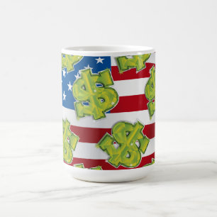 USA-dollar Kaffemugg