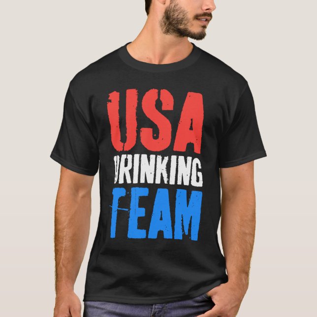 USA Drinking Team 4:e juli T Shirt (Framsida)