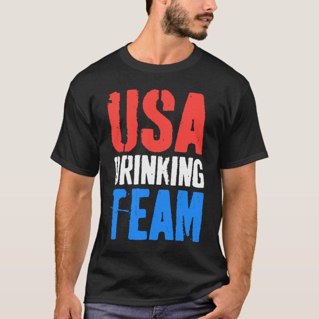 USA Drinking Team 4:e juli T Shirt (Framsida)