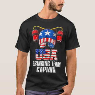 USA Drinking Team Beer Party 4 juli Sungl T Shirt