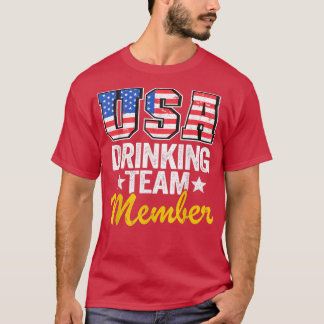 USA Drinking Team Member American Flagga 4:e juli T Shirt