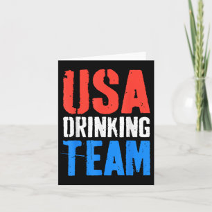USA Drinking Team Shirt Funny Manar Kvinnor 4:e Ju Kort
