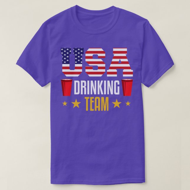USA Drinking Team T Shirt (Design framsida)