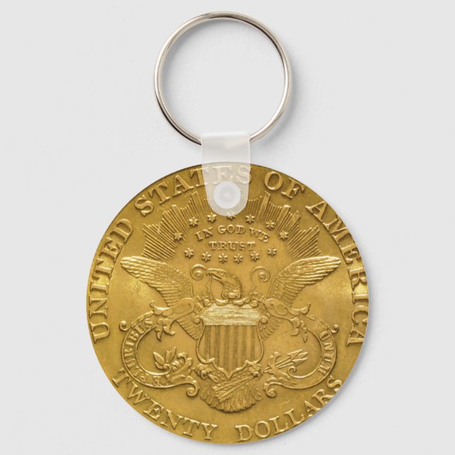 USA Dubbla Eagle Liberty Head Guld Coin $20 Nyckelring (Framsida)