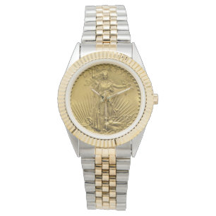 USA Dubbla Eagle St Gaudens 1927 Guld Coin $20 Armbandsur