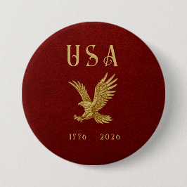 USA Eagle 1775 - 2026 Fax Red Leather  Button Knapp