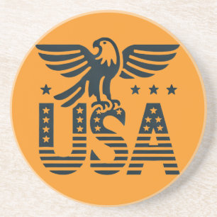 USA Eagle Patriotic Desig - Stars och stripes Stil Underlägg