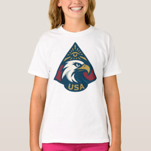 USA Eagle Pyramid Emblem - Öga i Providence T Shirt